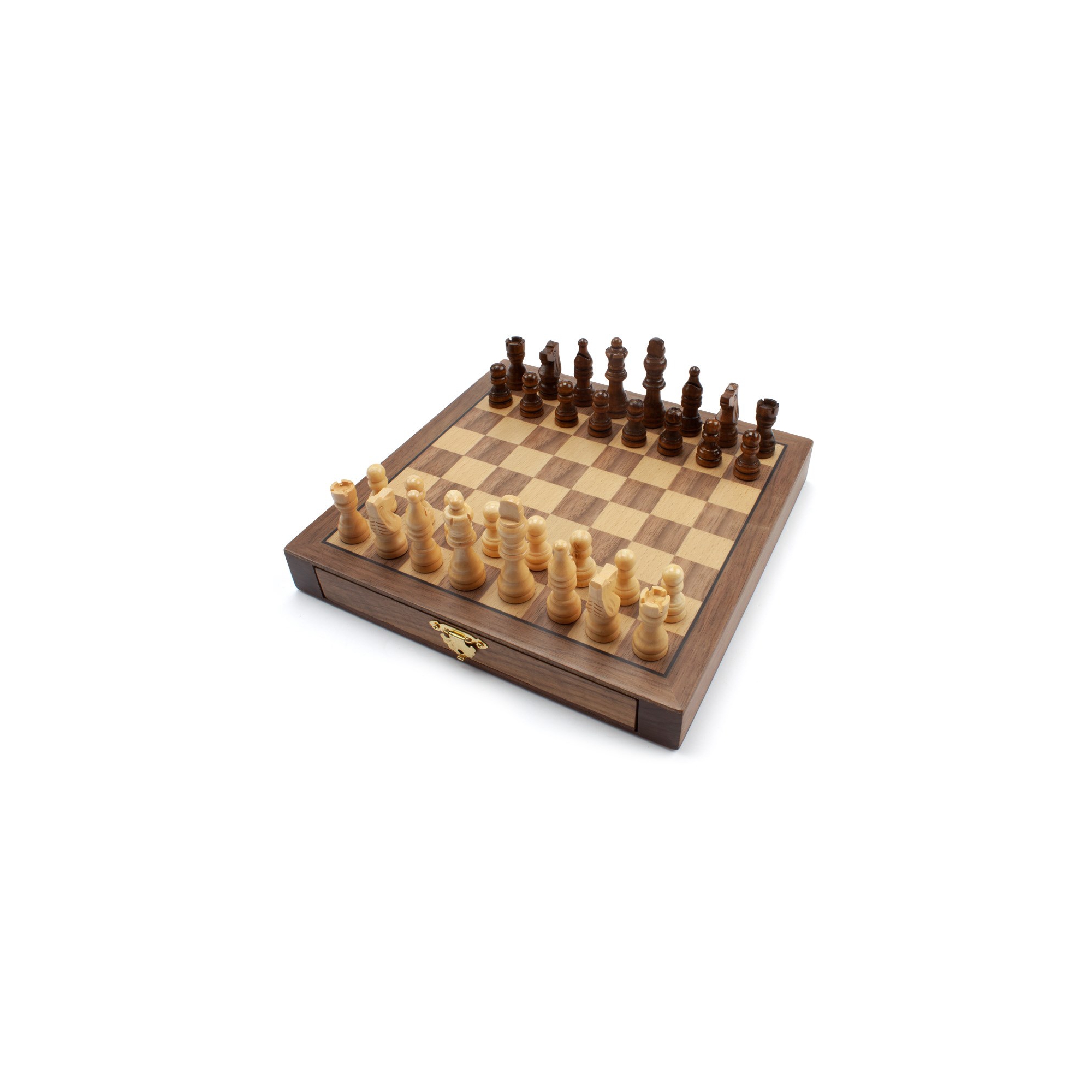 GSE 10" Magnetic Chess Set, Wooden Chess Board Game Set with Drawers, Classic Portable Travel Chess Set
