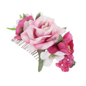 Unique Bargains Women's Simulated Flowers Hair Clip Comb 1 Pc - 1 of 4