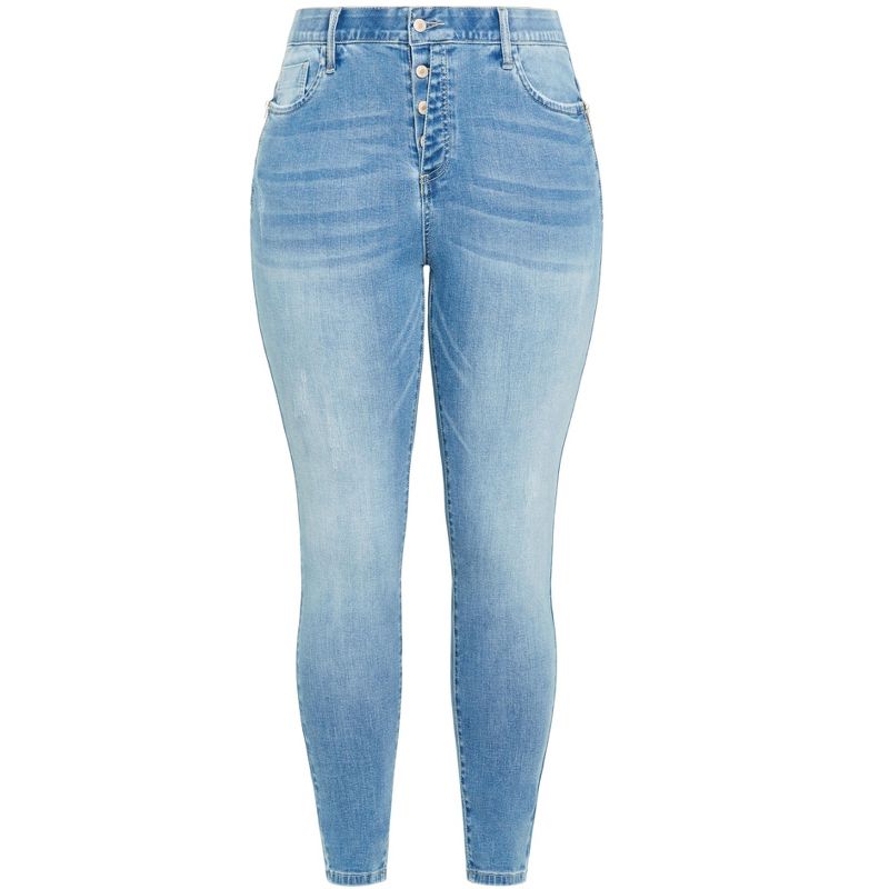 Women's Plus Size Serendipity Zip Jean - indigo | AVENUE, 3 of 4