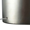 Storied Home Glam Stoneware Lamp with Linen Shade, Metallic Silver Glaze - 4 of 4