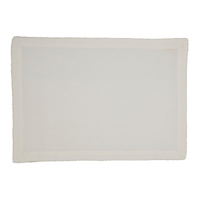 Silver Cotton Whip Stitched Rectangle Placemat Set