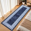Modern Area Rug Ultra-Soft Throw Rugs Contemporary Plaid Accent Carpet Non-Shedding Bordered Floor Cover Foldable Thin Indoor Mat for Bedroom - 4 of 4