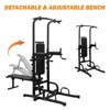 BestParts Power Tower with Bench, Adjustable Pull Up Dip Bar Station, Heavy Duty Home Gym Fitness Equipment for Strength Training - 4 of 4
