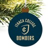 Ithaca College Bombers Logo Wood Christmas Tree Holiday Ornament - 4 of 4