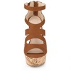 Allegra K Women's Platform Peep Toe Strappy Back Zip Wedge Heel Sandal - 2 of 4