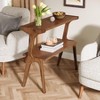 APRILSOUL Solid Wood Side Table 2-Tier Farmhouse Couch Side Table, Rustic Slim Tall Sofa End Table with Storage Shelf for Living Room - 4 of 4