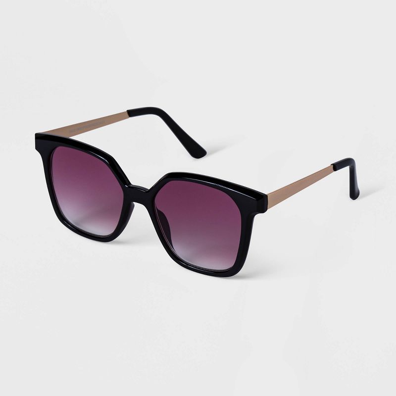 Women's Plastic and Metal Square Sunglasses - A New Day™, 2 of 3