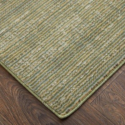 Deja Green and Tan Flat Woven Viscose Area Rug