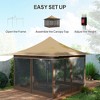 12 x 12 ft. Canopy Tent with Mesh Netting, UPF50+ Pop Up Tent with Carry Bag for Garden, Patio - 4 of 4