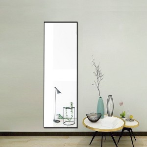 CAVINAS 59"x16" Rectangle Full Length Mirror,Leaning Floor Full Body Mirror with Metal Frame,Wall Mounted Mirror for Cloakroom - 1 of 4