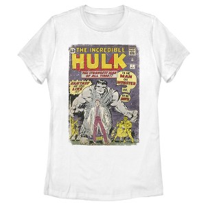 Women's Marvel Hulk Comic Book Cover Print T-Shirt - 1 of 4