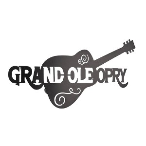 American Art Decor Grand Ole Opry Laser Cut Guitar Metal Sign Featuring Back Lit LED - 1 of 4