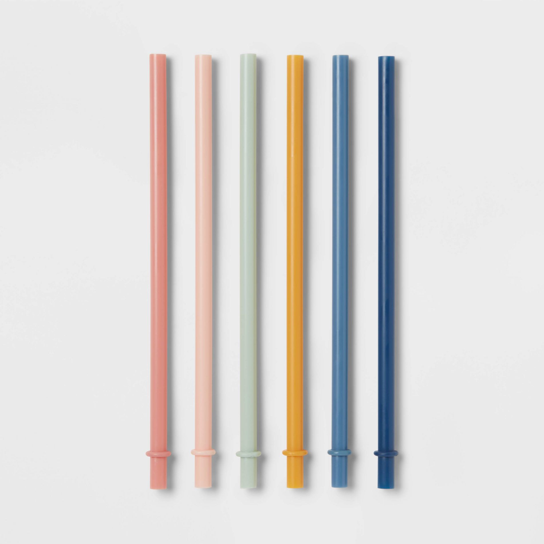 Kids' 6pc Plastic Rainbow Tumbler Straws - Pillowfort™:  Dishwasher-Safe, Reusable for Cold Beverages