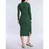 Women's Crew Neck Rib Knit Long Sleeve Column Dress | Motherhood Maternity - 2 of 4