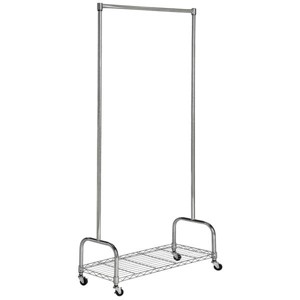 Christian Single Rod Clothes Rack - Chrome - Safavieh - 1 of 3