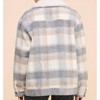 Women's Plaid Teddy Collar Jacket - ALLIE ROSE - 2 of 3
