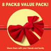 JOYFY 12pcs Christmas Red Velvet Bow Decoration for Christmas Party - 2 of 4