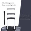 3 Piece Luggage Sets PC+ABS Lightweight Suitcase with Two Hooks, Spinner Wheels, (20/24/28) Gray - 4 of 4