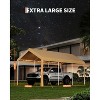 10x20FT Heavy-Duty Carport Canopy – Galvanized Steel Frame, Waterproof & UV-Resistant (White/Grey/Yellow) - 3 of 4