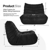 Itopfox Giant Memory Foam Bean Bag Chair for Adults - Faux Fur Fireside Sofa with Plush Filler, Ergonomic Design for Living Room, Bedroom (Black) - 2 of 4