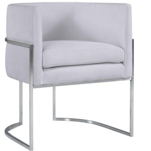TOV Furniture Giselle Velvet Dining Chair with Silver Base by Inspire Me! Home Decor - 1 of 4