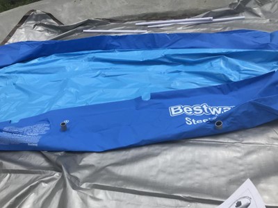 Bestway Steel Pro 9.8 Foot X 6.6 Foot X 26 Inch Rectangular Steel Frame ...