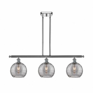 Athens Deco Swirl - 3 Light Island In Industrial Style-11 Inches Tall and 36 Inches Wide - 1 of 1
