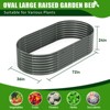 Cesicia 6x3x2ft Gray Oval Galvanized Raised Garden Bed For Vegetables & Flowers - 4 of 4