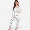 Anna-Kaci Lounge Women's Floral Print 3-Piece Pajama Set with Long Cardigan - 3 of 4