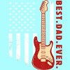 Women's Design By Humans Best Dad Ever Guitar and Flag By MINHMINH Racerback Tank Top - 2 of 2