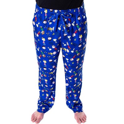 Peanuts Men's Good Grief! Allover Character Pattern Sleepwear Pajama Pants