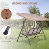 3 Person Outdoor Patio Swing - 3 of 4