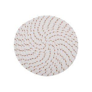 Unique Bargains Trivet Round Rope Woven Mat Cotton Non-woven Fabric 8.66"x8.66"x0.31" - 1 of 3