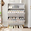 CLIHOME 24 Pair Entryway Shoe Storage Organizer Cabinet Flip Drawers Closet Shoe Rack Shelf Organizer - 3 of 4