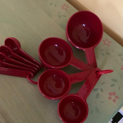 Kitchen Aid Universal Measure Cups and Spoons, Red, 9 pc Set