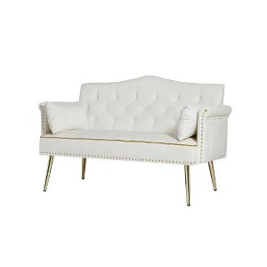 SYFERLORY CREAM WHITE 2 SEATER SOFA - 1 of 1