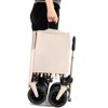 Vynxaria Beach Wagon, Collapsible 220lbs Capacity with Big All-Terrain Wheels, Heavy-Duty 300L Folding Utility Garden Cart with Drink Holders, Beige - 2 of 4
