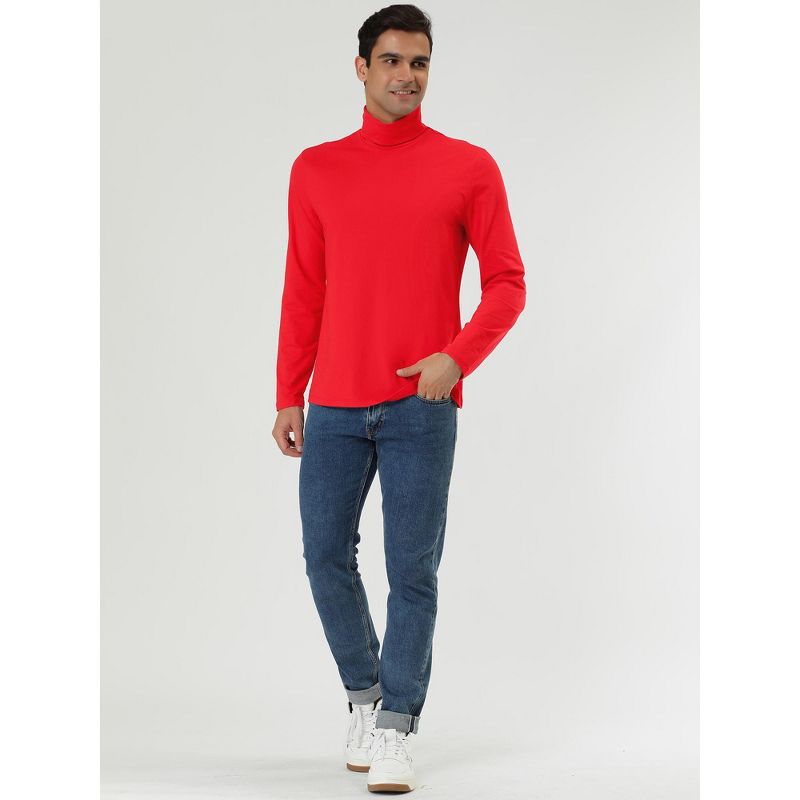 Lars Amadeus Men's Slim Fit Long Sleeve Pullover Turtleneck Sweater, 4 of 8