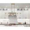 Dewdrop 6-Light Gold Linear Pendant Light, Modern Kitchen Island Chandelier with Clear Glass Shades - 3 of 4
