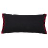 Saro Lifestyle Merry & Bright Chalkboard Poly Filled Pillow, 10"x20", Black - 2 of 3