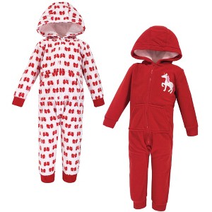 Hudson Baby Toddler Girl Fleece Jumpsuits, Coveralls, and