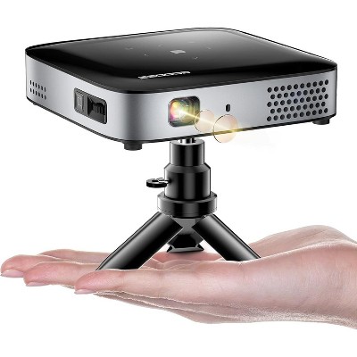 GooDee WiFi Bluetooth Mini Projector - 4K DLP Projector 1080P Support Pocket Pico Movie Projector with Tripod