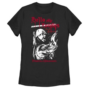 Women's Pirates of the Caribbean: Curse of the Black Pearl Jack Sparrow Hello My Lovelies T-Shirt - 1 of 4