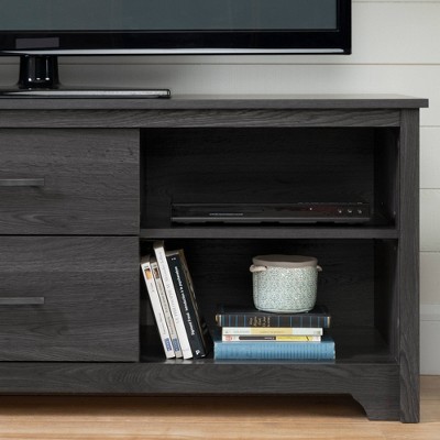 Gray Oak 60" TV Stand with Adjustable Shelves and Drawers