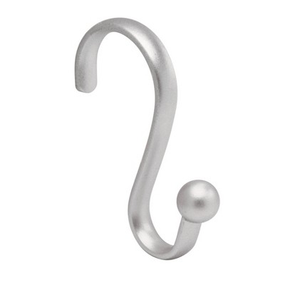 iDESIGN Pack of 12 Axis Decorative Steel Shower Curtain Hooks