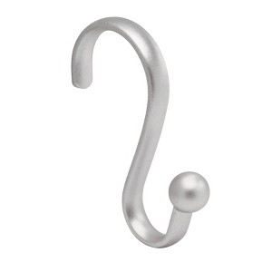 iDESIGN Pack of 12 Axis Decorative Steel Shower Curtain Hooks - 1 of 4