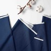 Bacati - Solid Navy Blue 100 percent Cotton Universal Baby US Standard Crib or Toddler Bed Fitted Sheet - image 2 of 4