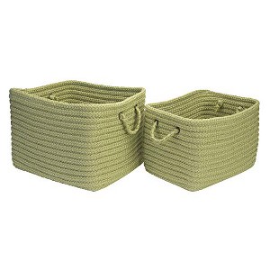 Colonial Mills Modern Farmhouse Braided Mudroom Basket, 12"x10"x8", Sage - 1 of 1