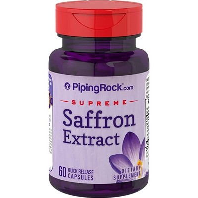 Piping Rock Saffron Supplement | 60 Capsules
