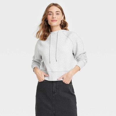 Women's Cropped Hoodie - Wild Fable™ Heather Gray 2x : Target